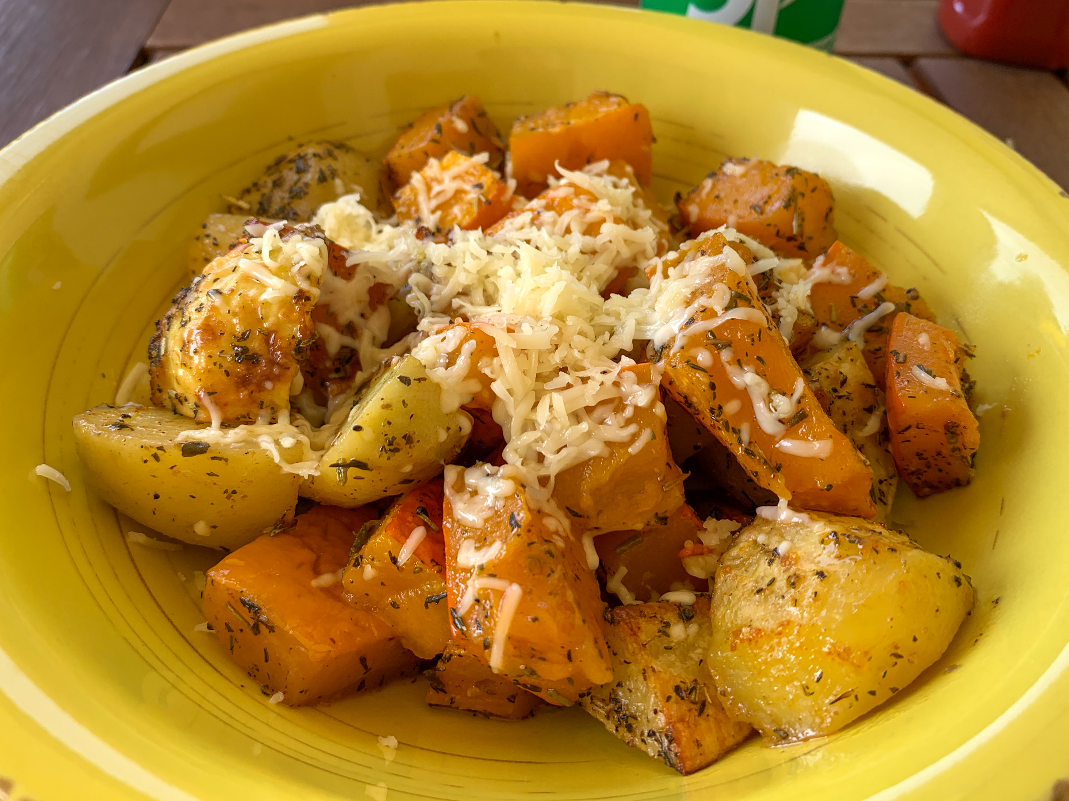 Pečená dýně s tofu a bramborama